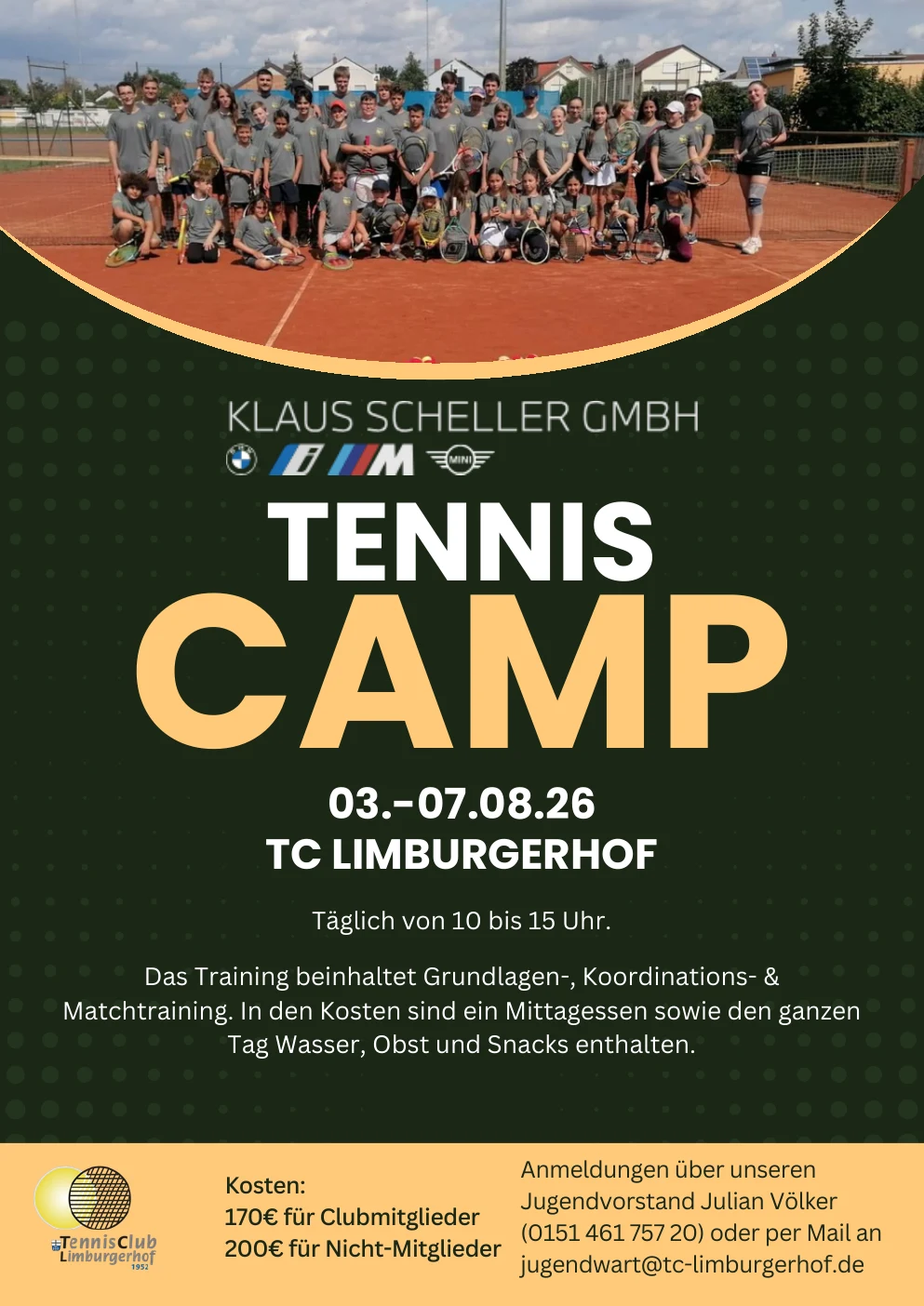 Aktueller Flyer zum Tenniscamp 2026