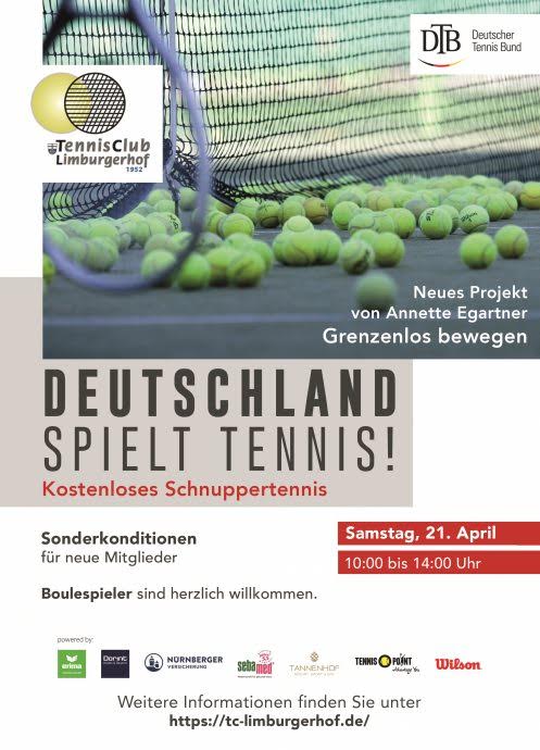 Kostenloses Schnuppertennis und neue Projekte