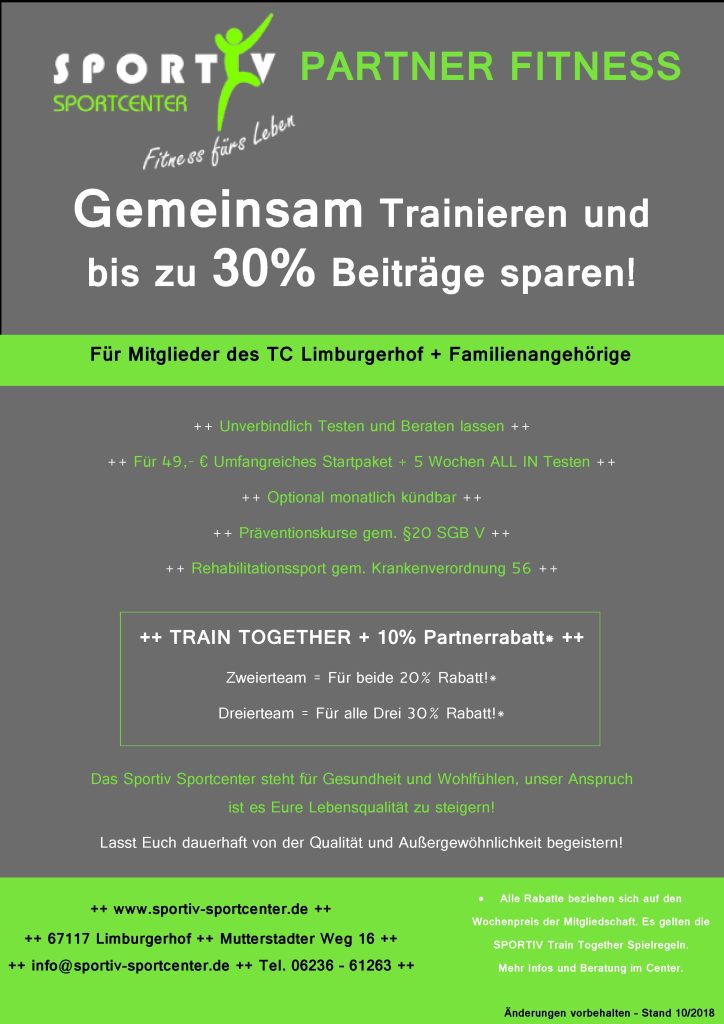 Sportiv Sportcenter Partner Fitness Angebote