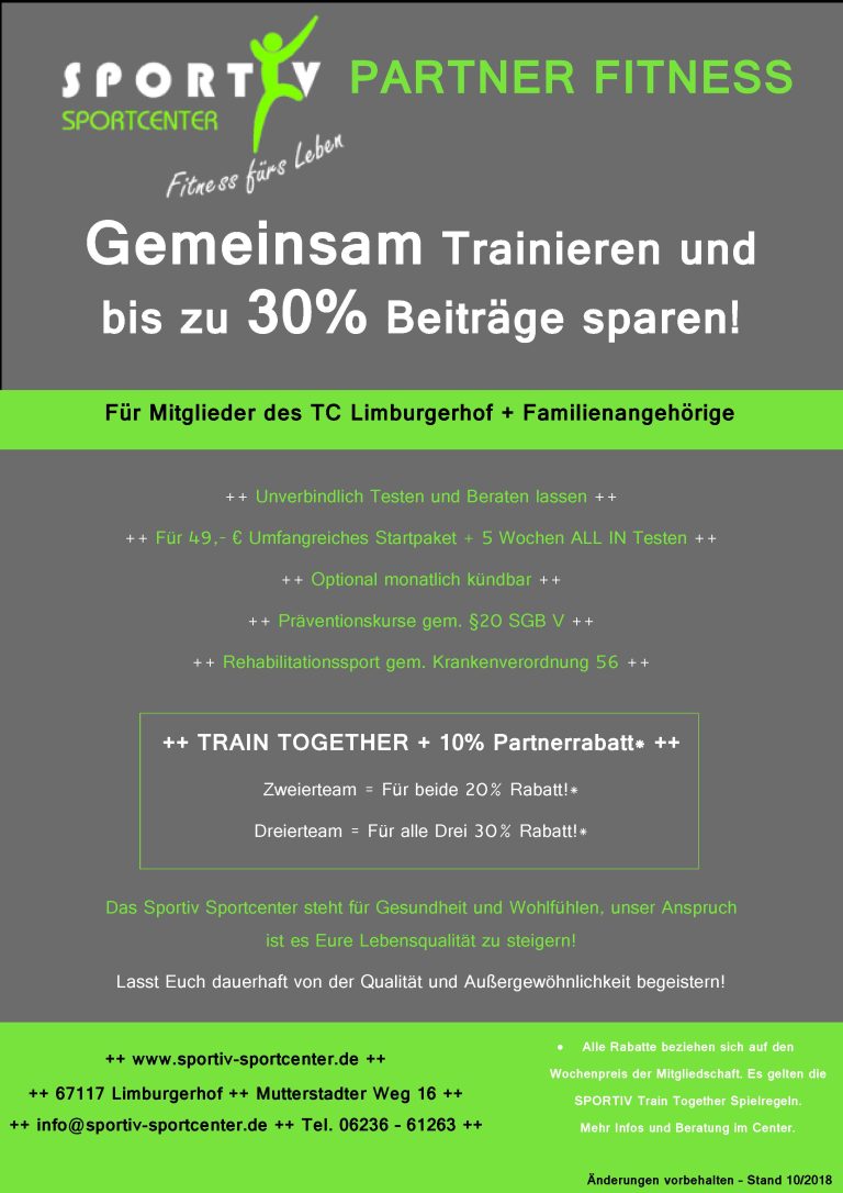 Sportiv Sportcenter Partner Fitness Angebote