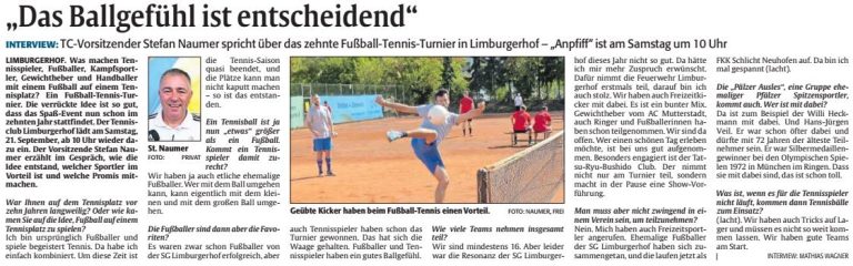 Das Ballgefühl ist entscheidend