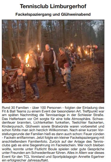 Fackelspaziergang – Bericht Amtsblatt Limburgerhof