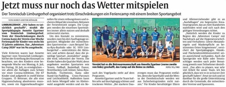 Jetzt muss nur noch das Wetter mitspielen