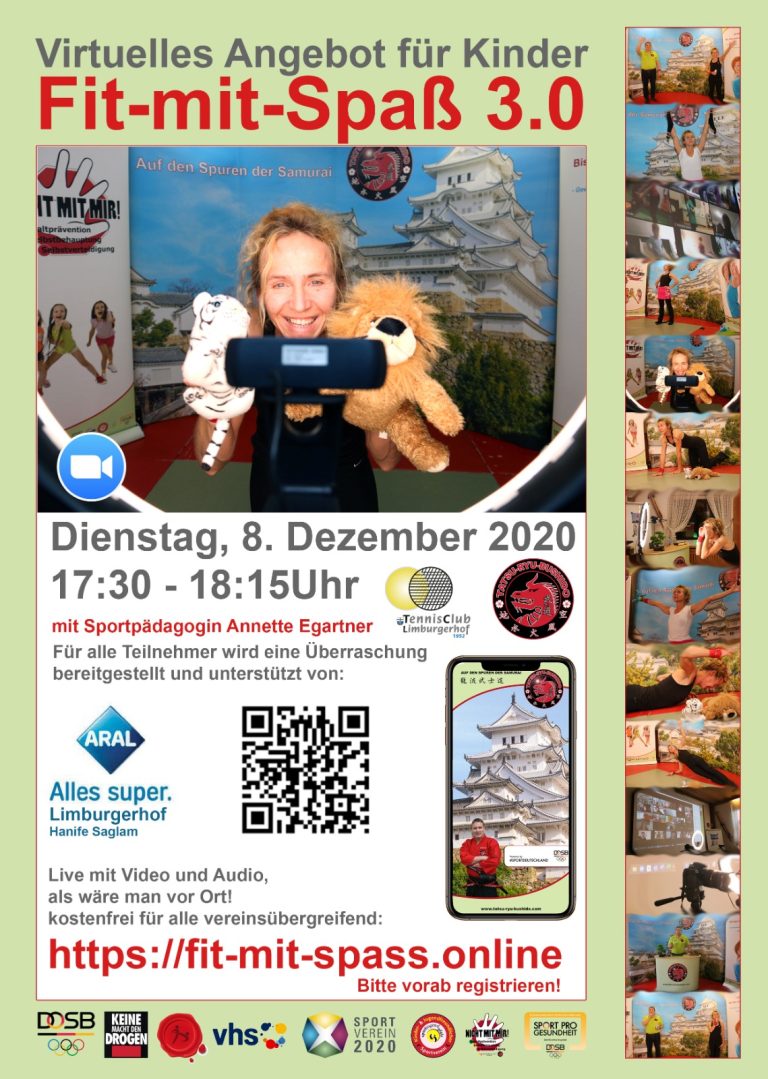 Virtuelles Angebot fuer Kinder – Fit-mit-Spaß 3.0