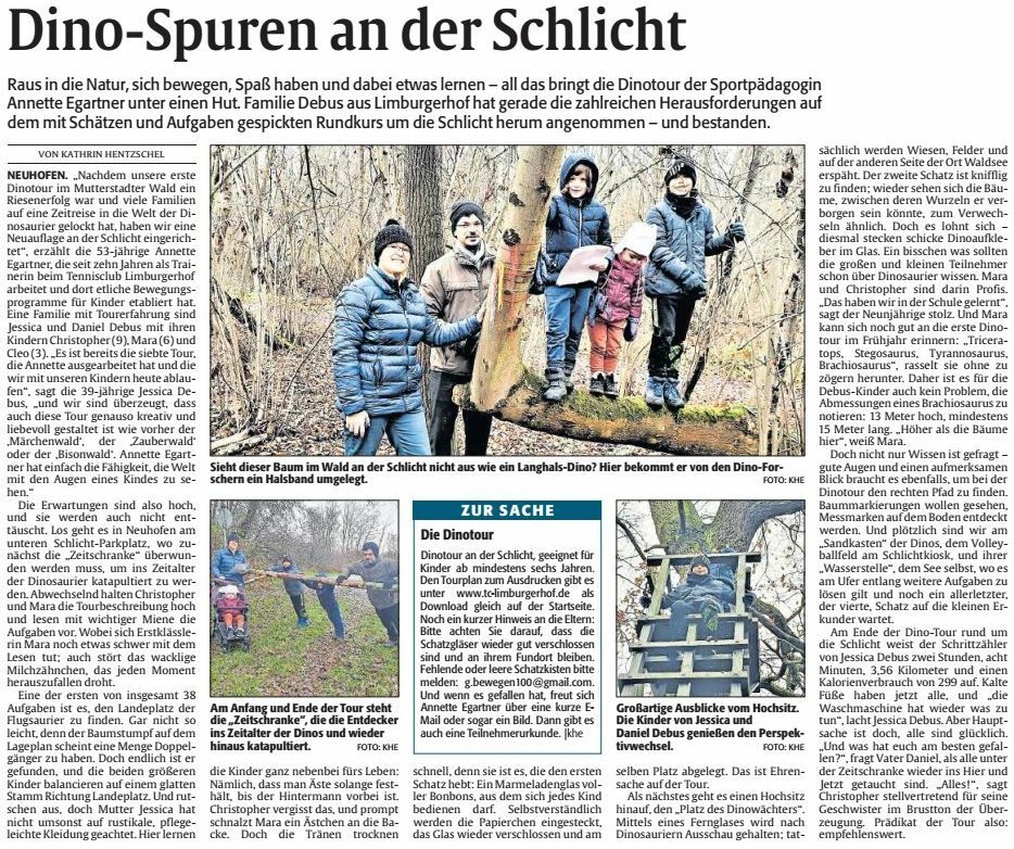 Dino-Spuren an der Schlicht