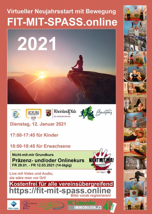 Virtueller Neujahrsstart mit Fit mit Spaß am 12. Januar