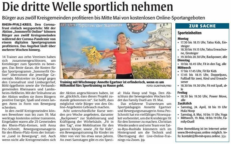 Die dritte Welle sportlich nehmen