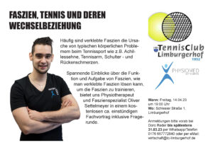 FASZIEN, TENNIS UND DEREN WECHSELBEZIEHUNGEN Fachvortrag