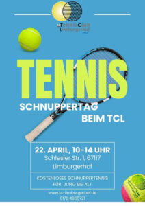 TCL Kostenloses Schnuppertennis fuer Jung und Alt 2023 TCL Kostenloses Schnuppertennis fuer Jung und Alt 2023