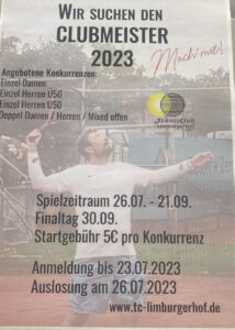 Wir suchen den Clubmeister 2023