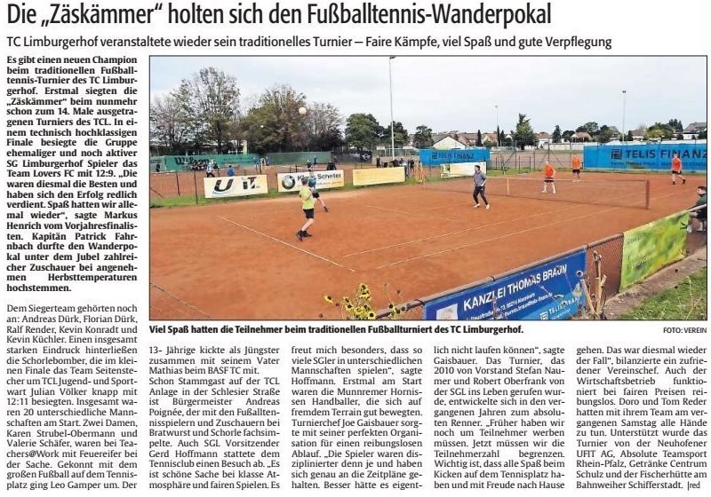 TCL Fußballtennis 2023 Rheinpfalz