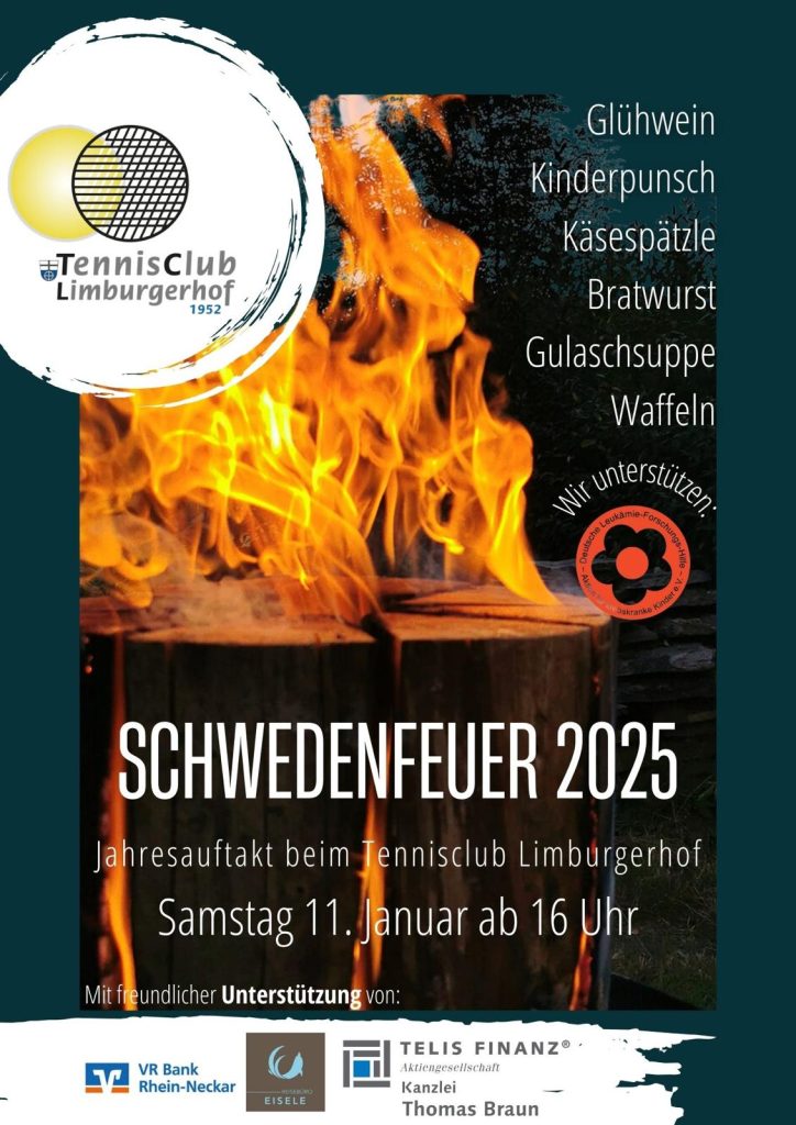 Limburgerhof Tennisclub organisiert wieder Schwedenfeuer für die gute Sache
