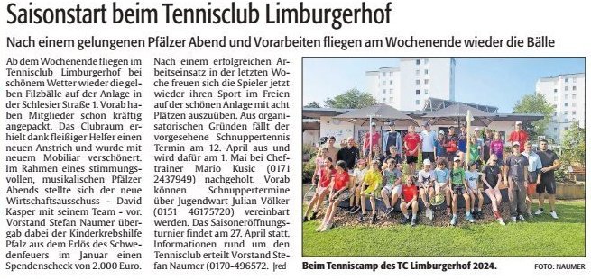 Termin Schnuppertennis verschoben